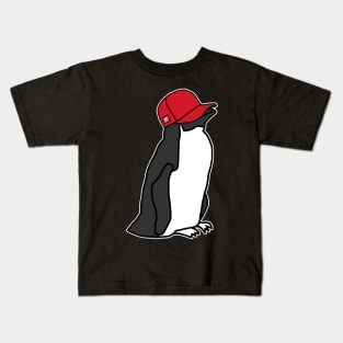 Trucker Hats Red Penguin Graphic Kids T-Shirt